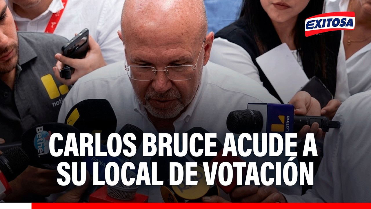 🔴🔵 Carlos Bruce acude a su local de votación en el distrito de Surco y cargó contra el JNE