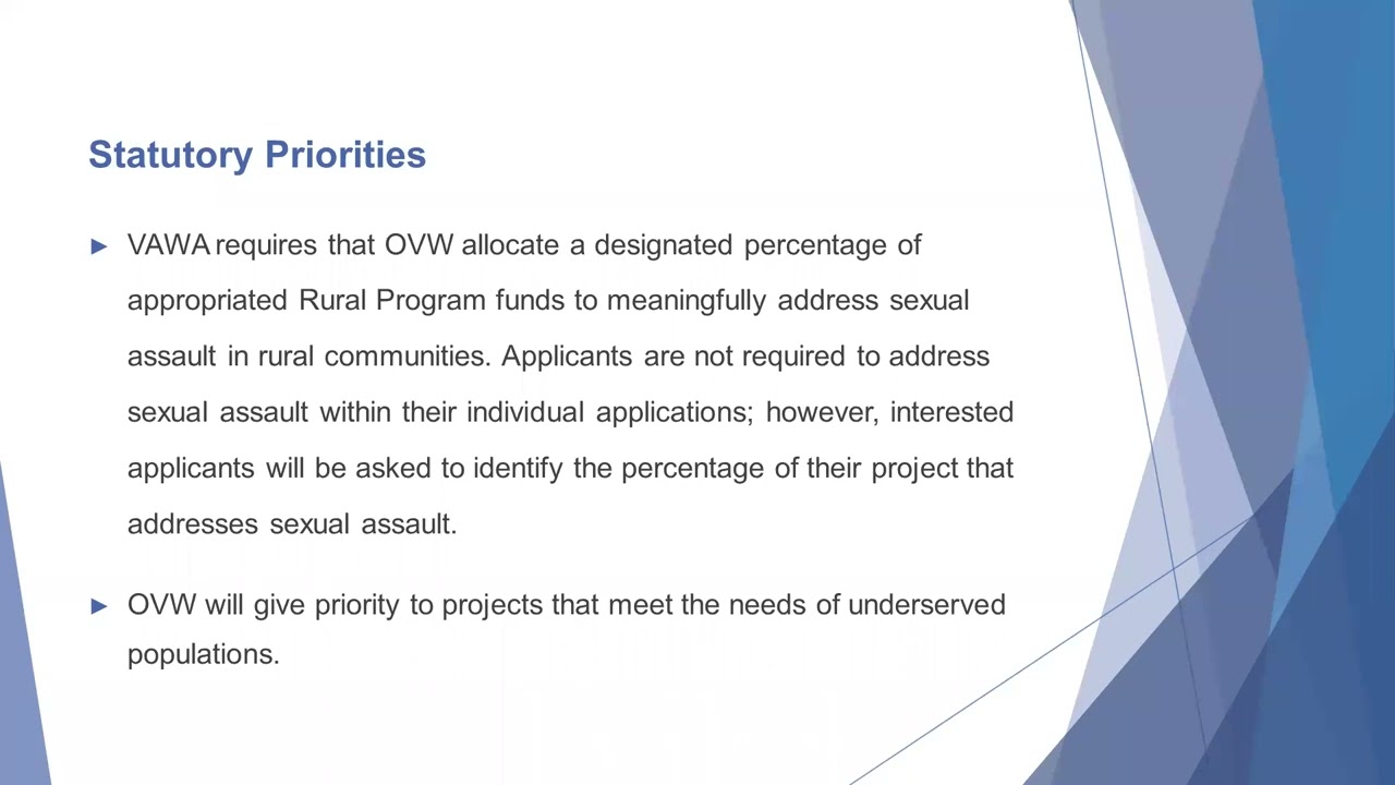 OVW FY 2022 Rural Program Pre-Application Information Session