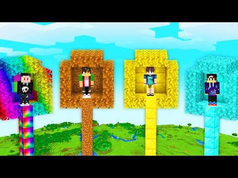 NOOB VS PRO TREEHOUSE BUILD IN MINECRAFT