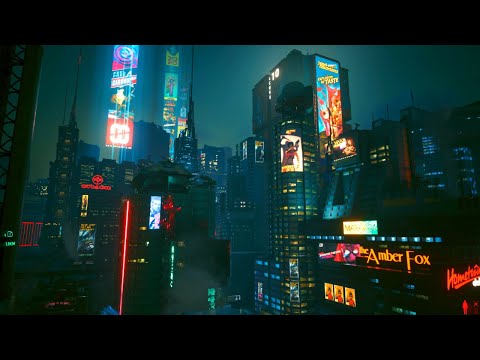 Cyberpunk 2077s - Night City Ambiance - Sound of the City, Aerial Sound - Sleep, Relax, Focus, Chill