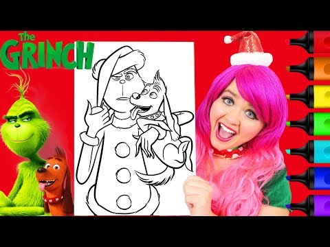 Coloring The Grinch & Max Christmas Coloring Page Prismacolor Markers | KiMMi THE CLOWN Video