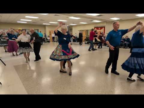 Round dancing with Carolyn Ahart cueing at the Spring Fling in St. Louis, MO 5/3/25.