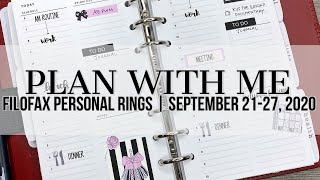Plan with Me | Filofax Personal Rings | Simple & Trendy Co Daily Inserts | September 21-27, 2020