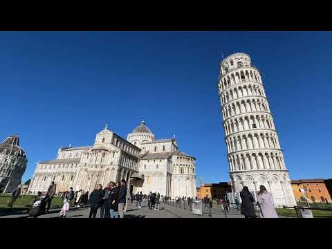 Torre de Pisa - Leaning Tower, Pisa, Italy - Royalty Free Footage