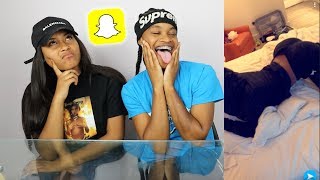 REACTING TO GIRLFRIENDS HIDDEN SNAPCHATS!!