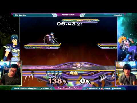 Break Smash #52   SSBM W2   ZEN Overflow VS Scrandino