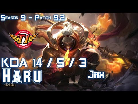 SKT Haru JAX vs LEE SIN Jungle - Patch 9.2 KR Ranked