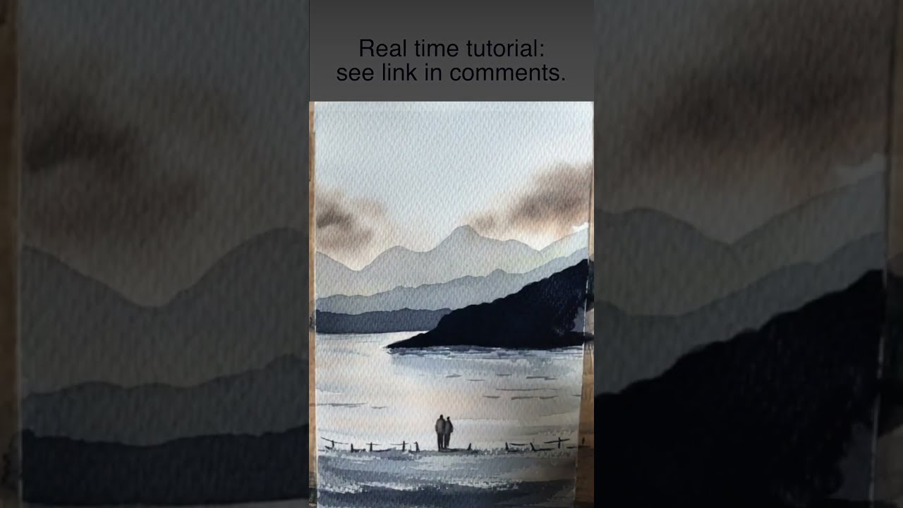 Easy Landscape Watercolour For Beginners #watercolor #painting