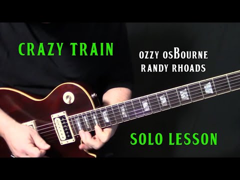 how to play "Crazy Train" by Ozzy Ozbourne Randy Rhoads - guitar solo lesson