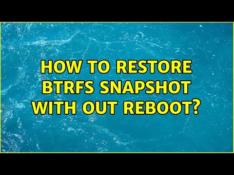 Ubuntu: How to restore btrfs snapshot with out reboot?