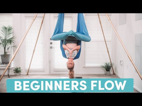 Aerial Yoga Beginner's Class | 5 Pose Open Hammock Flow