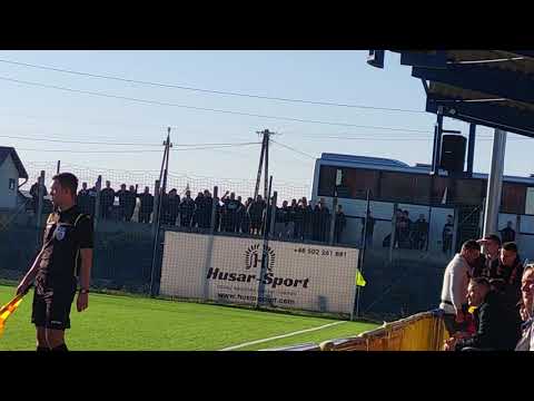 Kibice Siarki Tarnobrzeg w Łagowie.