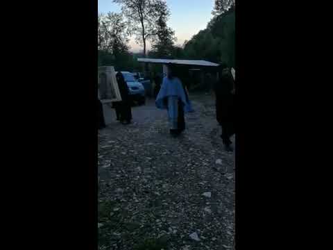 Sosirea icoanei Maicii Domnului Portărița din Athos la Mănăstirea Pătrunsa din Vâlcea