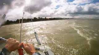 preview picture of video 'Kiteboarding Belle River, Sept 2013, Rough Cut'