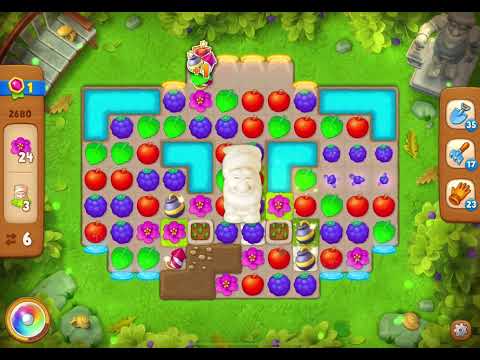 GardenScapes Level 2680 no boosters (14 moves)