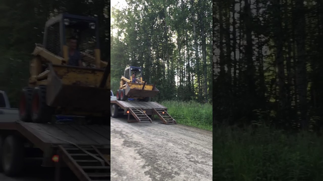 Off loading a skidsteer fail