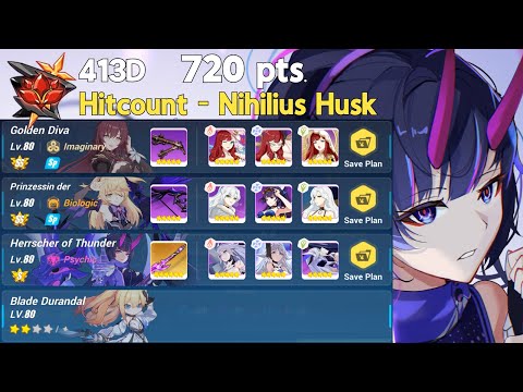 Susge Lightning Team | EX Abyss RL (413D) - Hitcount Nihilius Husk (720 pts.) [Honkai Impact 3rd]