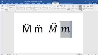 How to type letter M with Diaeresis (two dots) in Word: How to Put Double Dots Over a Letter