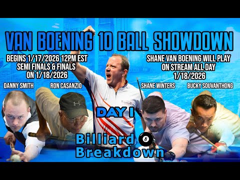 VAN BOENING 10 BALL SHOWDOWN Billiard Breakdown Rochester NY Tournament DAY 1