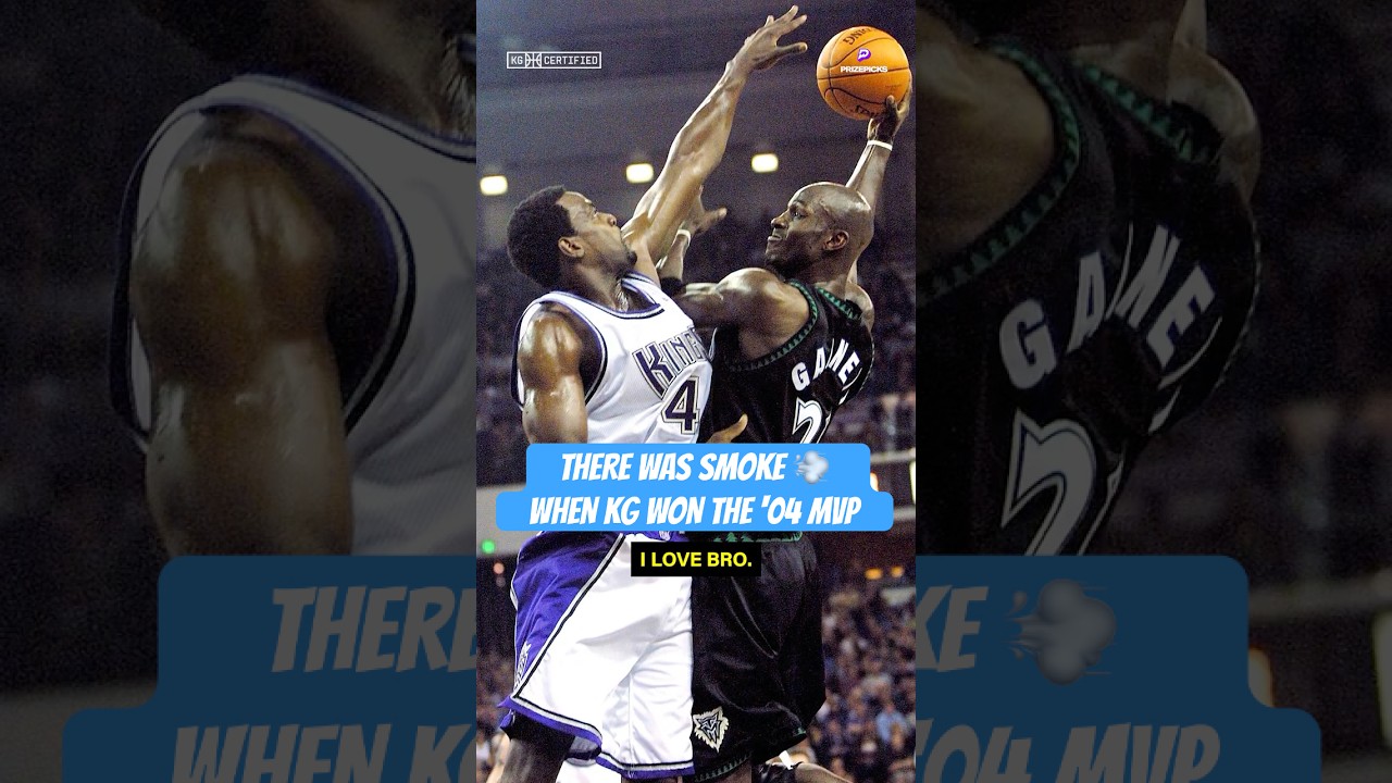 When KG won the '04 MVP... then ran right into Chris Webber #NBAPlayoffs