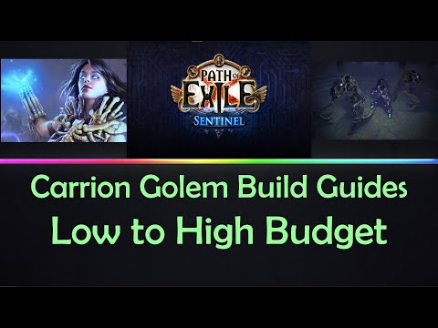 [POE] 3.18 - Carrion golem build guide (low to high budget)