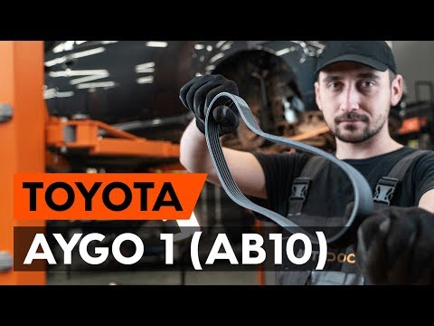 How to change serpentine belt / v-ribbed belt on TOYOTA AYGO 1 (AB10) [TUTORIAL AUTODOC]