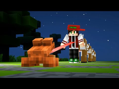 MINEGREEN vs FROG (4k video) - Minecraft #shorts