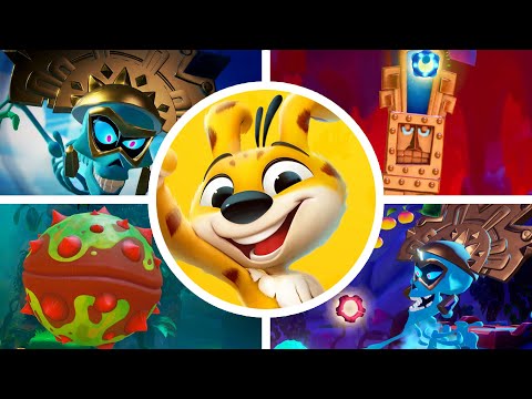 Marsupilami: Hoobadventure - All Bosses + Ending [No Damage]