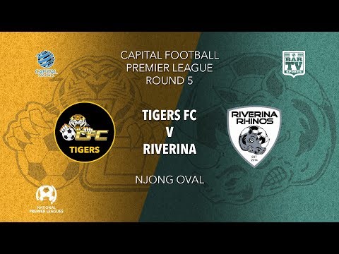 2019 Capital Football Premier League - U20's and 1st Grade Round 5 - Tigers FC v Riverina Rhinos