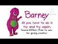 Barney All You Have To Do Is Try And Try Again Sound Effect Free To Use No Giving Credits