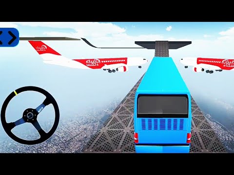 Impossible Bus Stunt Driving || Mega Ramp Bus Driving in 2022 || Impossible bus stunt ||faizankhalil