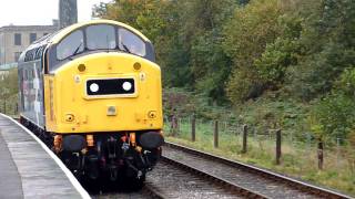 preview picture of video '40145 buffers up to train at Rawtenstall East Lancashire Railway'