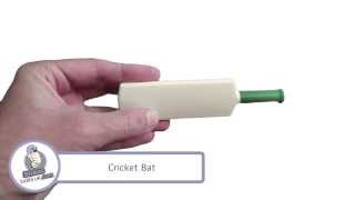 preview picture of video 'Cricket Bat Shaped Stress Ball - UK Made'