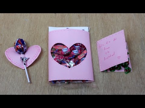 SAN VALENTIN / Ideas para hacer tarjetas con dulces 