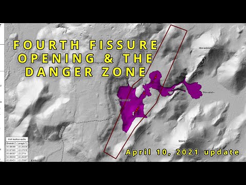 4th Fissure Opened in Geldingadalur Volcano Eruption | Danger Zone Now Outlined | April 10 Update