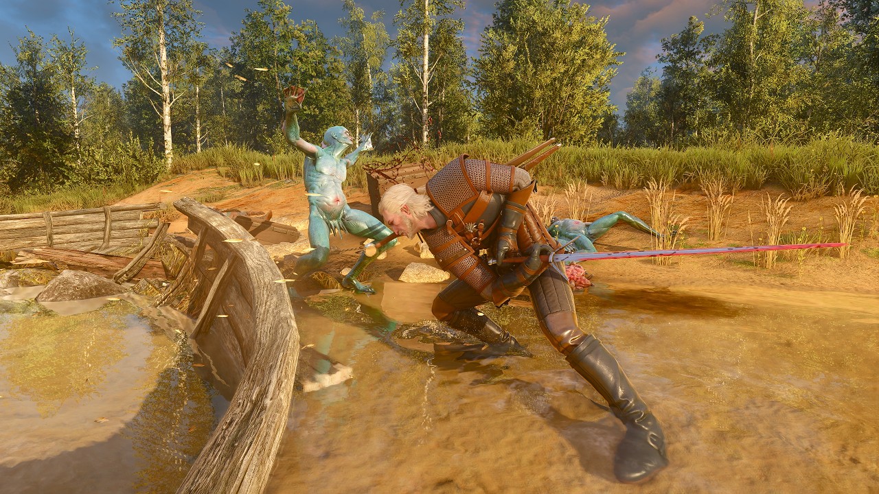Witcher 3 Remastered Combat (I'm not good at it okay) - YouTube