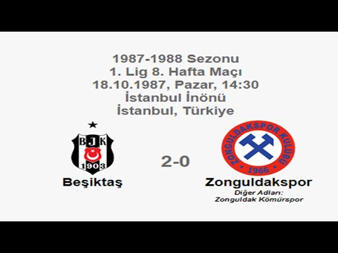 Beşiktaş 2-0 Zonguldakspor [HD] 18.10.1987 - 1987-1988 Turkish 1st League Matchday 8