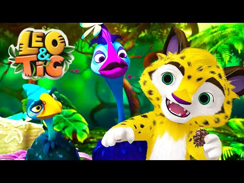 LEO and TIG 🦁 🐯 NEW 🌌 The Cheerful Cassowary 🦃 Cartoon For Children 💚 Moolt Kids Toons Happy Bear