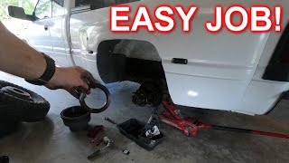 Rear Axle (wheel hub) Seal Replacement 01 Dodge Ram 3500 Dana 80