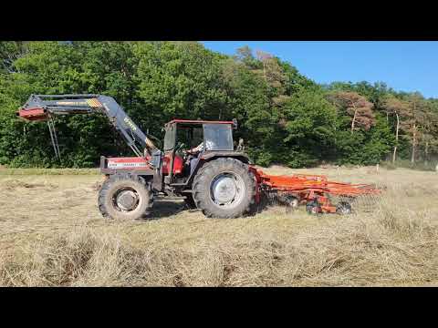 Heuernte 2020 Schwaden mit Massey Ferguson 293 und Kuhn GA 4321