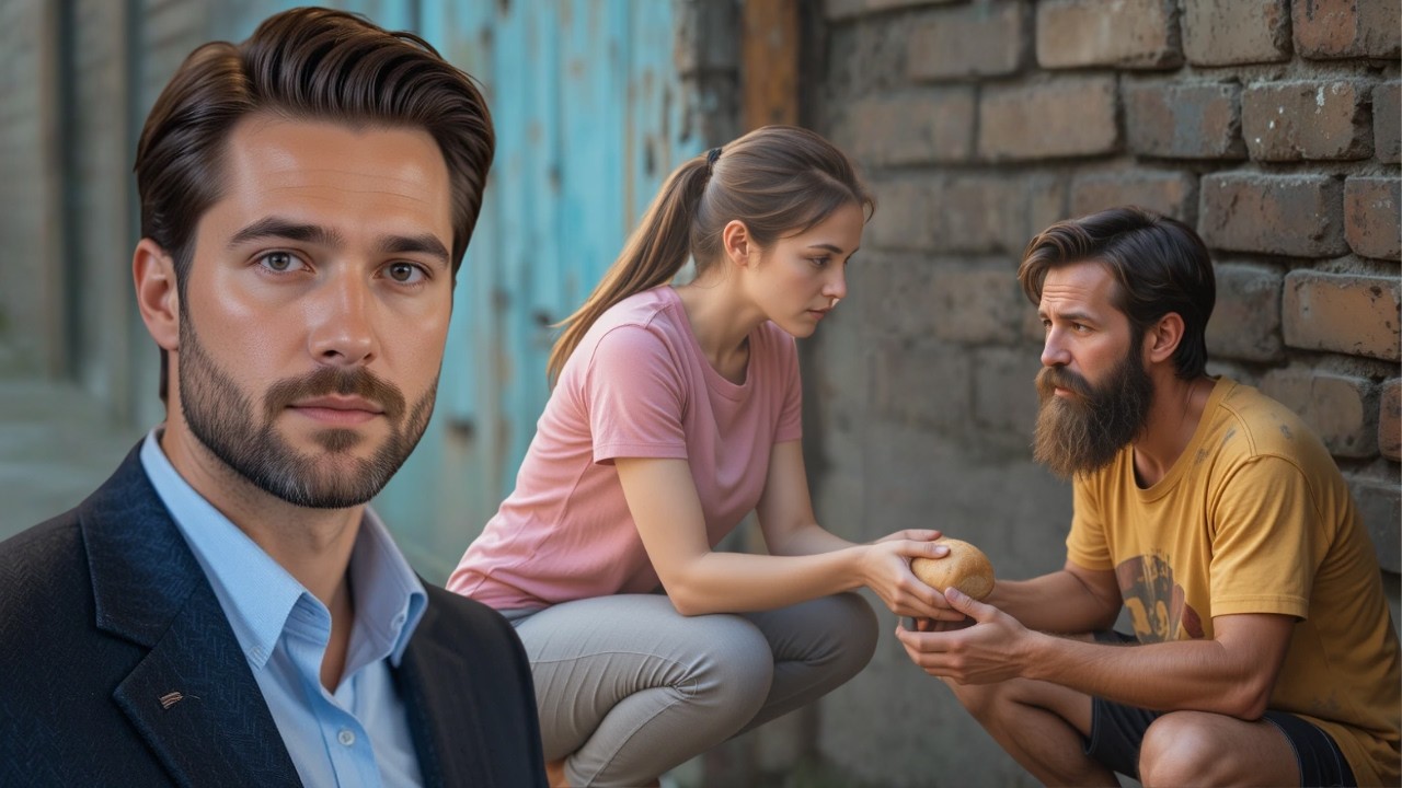 ELA DIVIDIU O ÚNICO PÃO COM MENDIGO SEM SABER QUE ELE ERA UM MILIONÁRIO QUE MUDARIA SUA VIDA