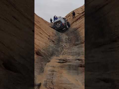 Hell's Gate on Hell's Revenge trail, Moab UT, rollover at the top