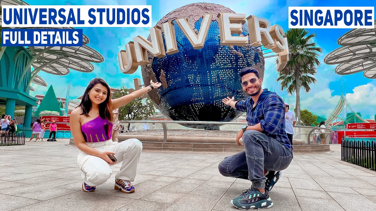 Join a duo on their thrilling adventure through Universal Studios Singapore in this captivating video.