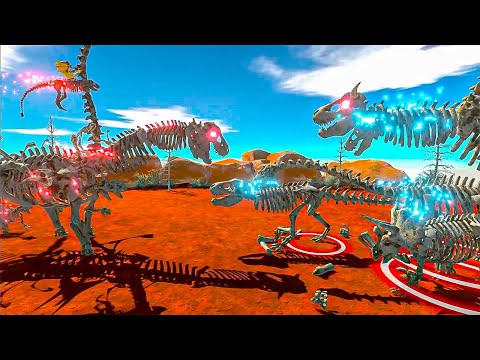 Skeleton Dinosaur War - Animal Revolt Battle Simulator