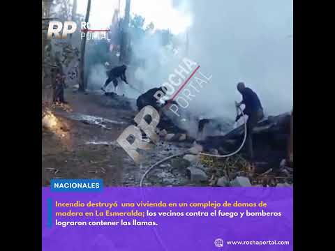 Vecinos contra el fuego y Bomberos controlaron incendio en La Esmeralda.