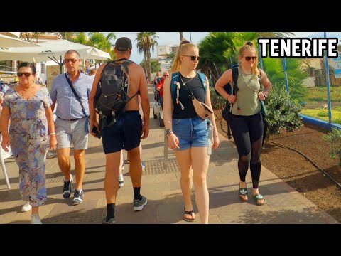 Playa de Los Cristianos Tenerife Walk 4k | Spain summer 2023 🇪🇸