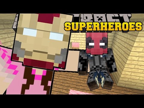 Minecraft: SUPERHEROES (BECOME EPIC HEROES & VILLAINS WITH POWERS!) Mod Showcase