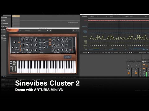 Sinevibes Cluster 2 meets Arturia Mini V3