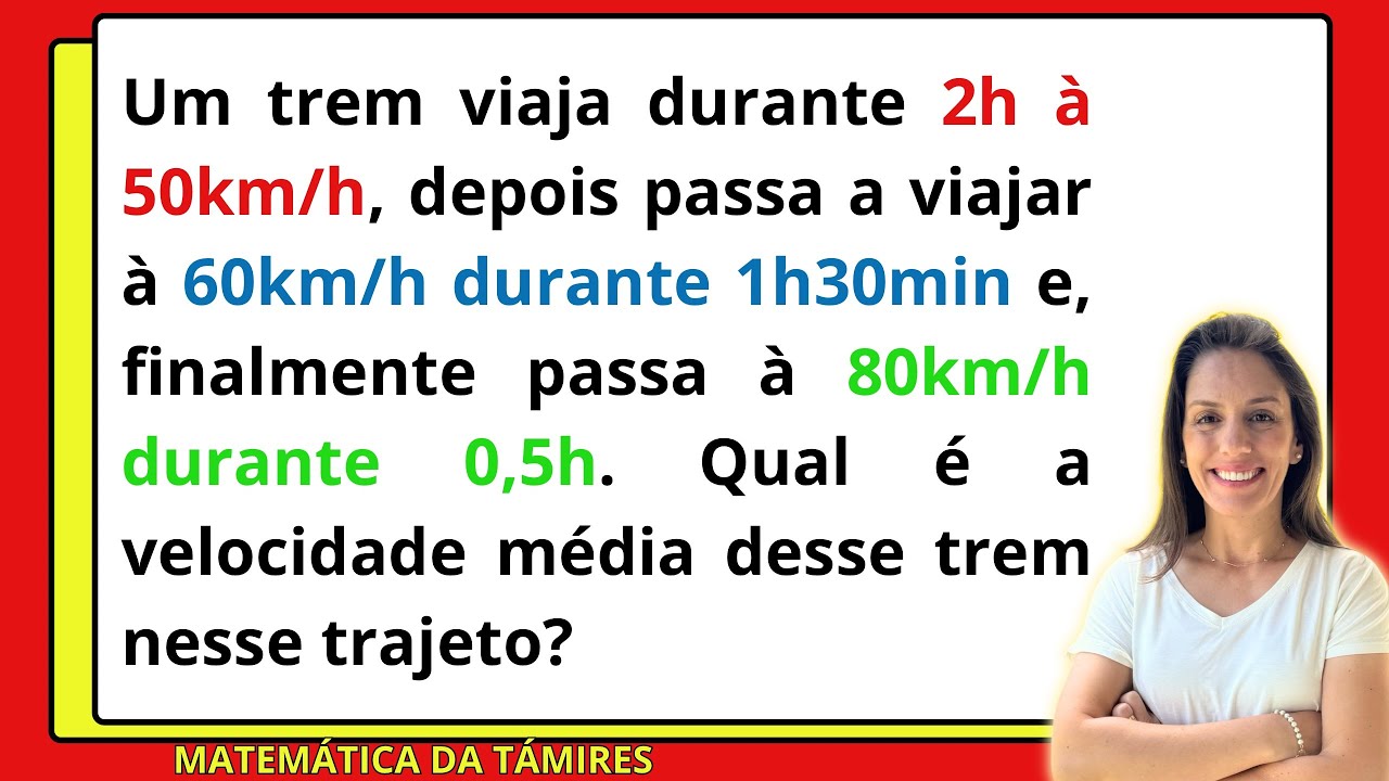 🚆VELOCIDADE MÉDIA COMO VOCÊ NUNCA VIU! @matematicadatamires