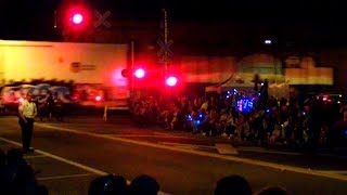 Amtrak And CSX Trains Interrupt Christmas Parade Three Times
